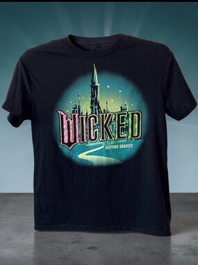 Wicked Movie Defying Gravity Graphic Tee Black Size XL NWOT